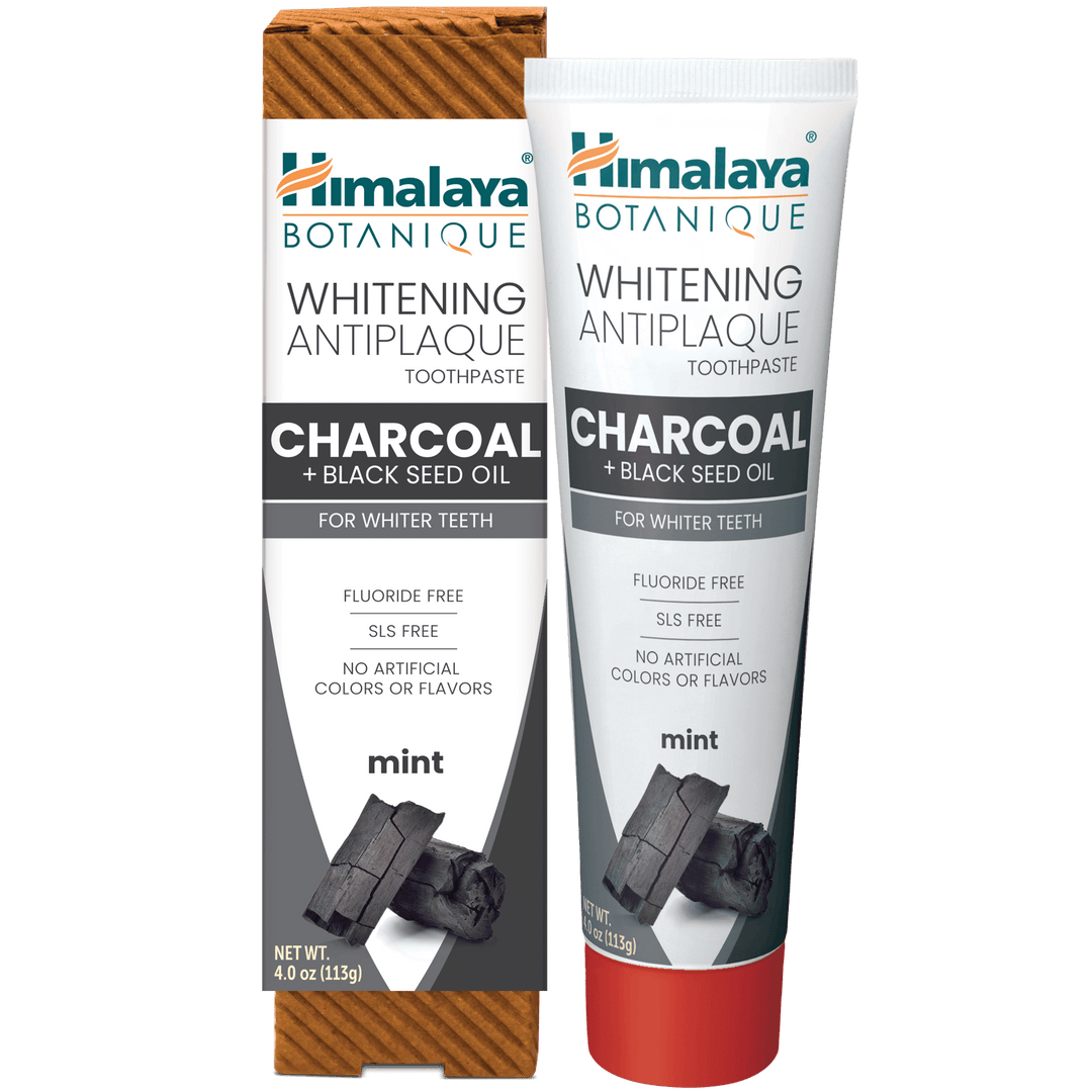 🎁 Himalaya Botanique Whitening Antiplaque Zahnpasta Holzkohle + Schwarzkümmelöl 113G (100% off)