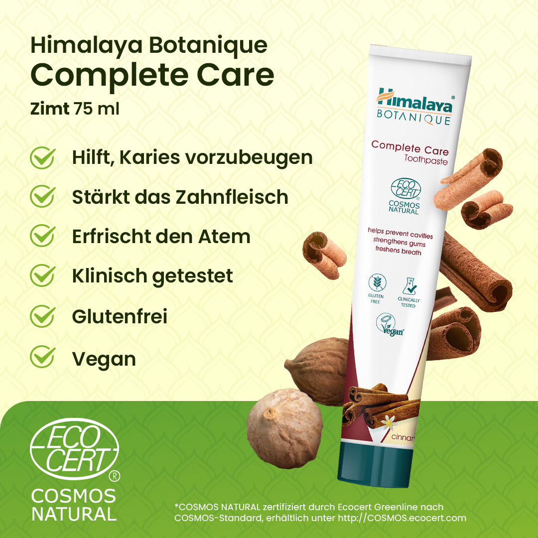 Himalaya Botanique Complete Care Zahnpasta – Zimt 75 ml