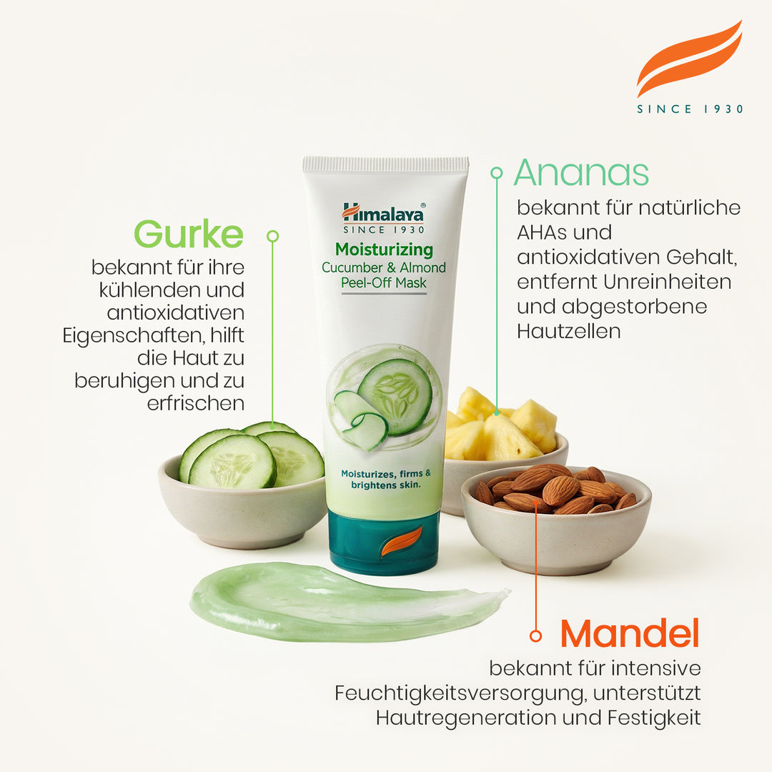 Himalaya Feuchtigkeitsspendende Gurken-Mandel-Peel-off-Maske - 75ml