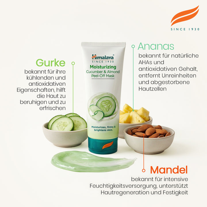 Himalaya Feuchtigkeitsspendende Gurken-Mandel-Peel-off-Maske - 75ml
