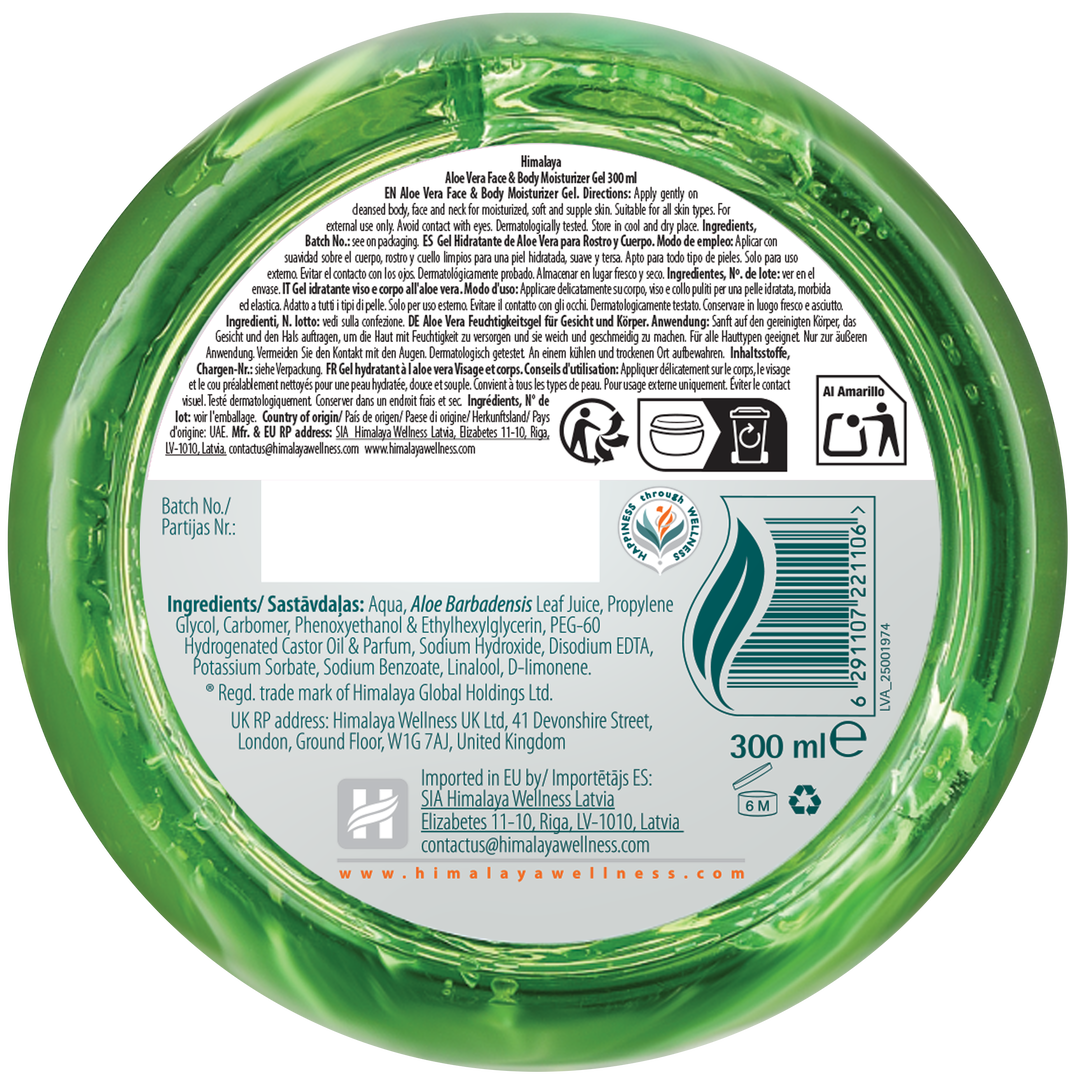 Himalaya Aloe Vera Feuchtigkeitsgel Gesicht & Körper - 300ml