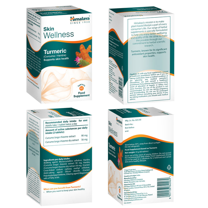 Himalaya Skin Wellness Kurkuma - 60 Tabletten