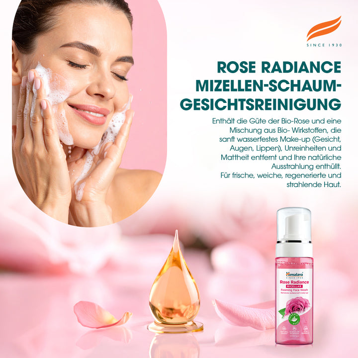 Himalaya Rose Radiance Mizellare Schaumende Gesichtsreinigung - 150ml