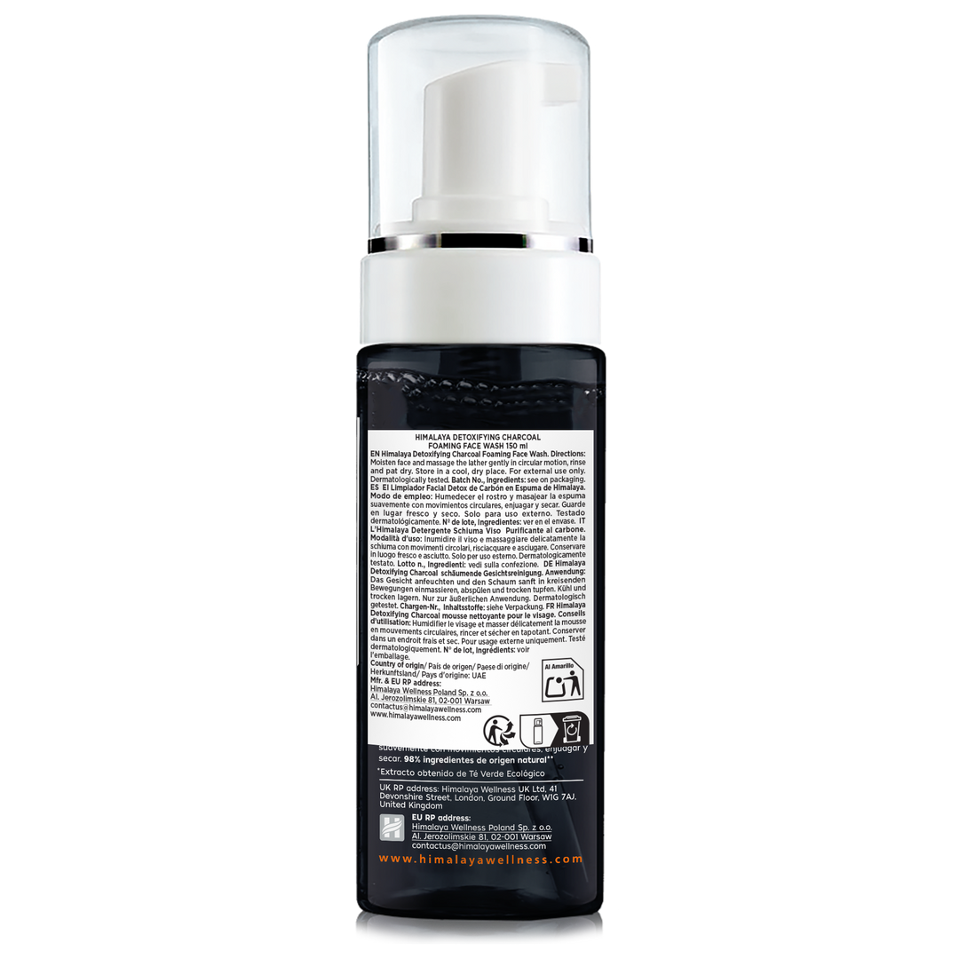 Himalaya Entgiftende, Schaumende Gesichtswasche Aus Holzkohle 150ml