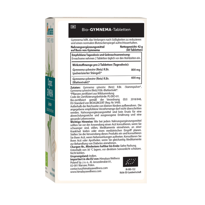 Himalaya Organic Gymnema 60 Tabletten