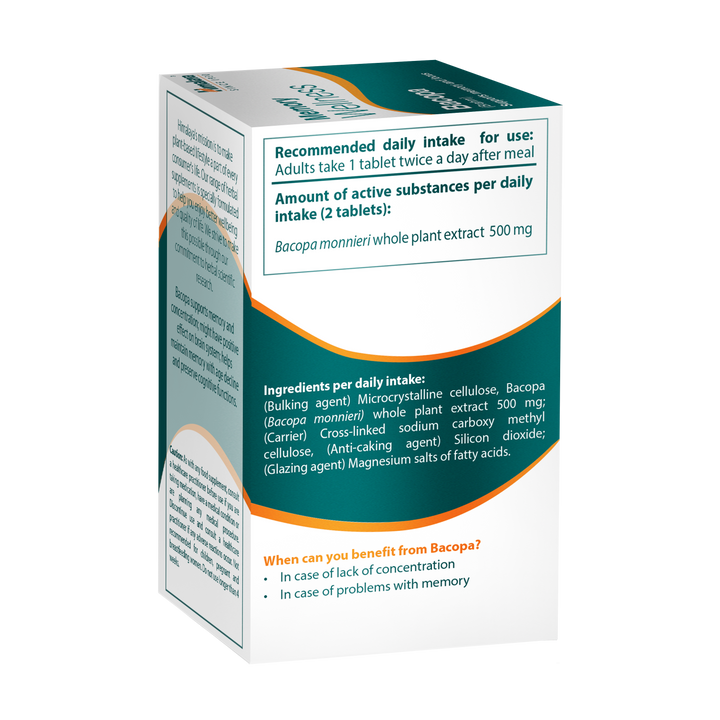 Himalaya Memory Wellness Focus Bacopa (Brahmi) - 60 Tabletten