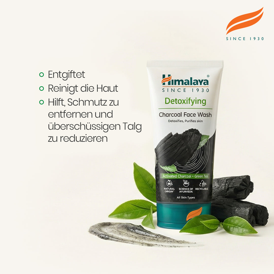 Himalaya Entgiftende Gesichtsreinigung mit Aktivkohle &amp; Grünem Tee - 150 ml