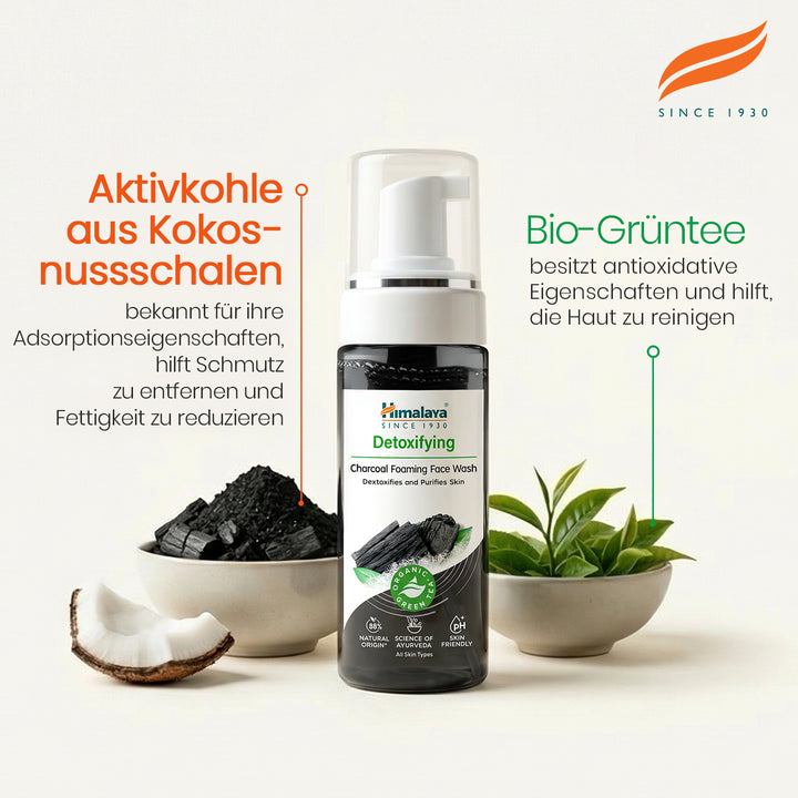 Himalaya Entgiftende, Schaumende Gesichtswasche Aus Holzkohle 150ml