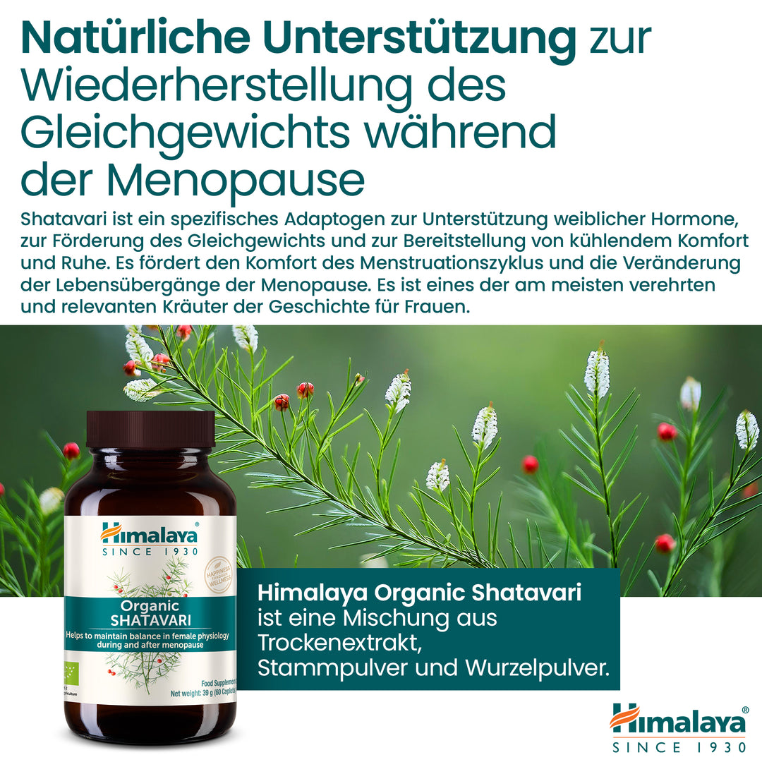 Himalaya Organic Shatavari 60 Tabletten
