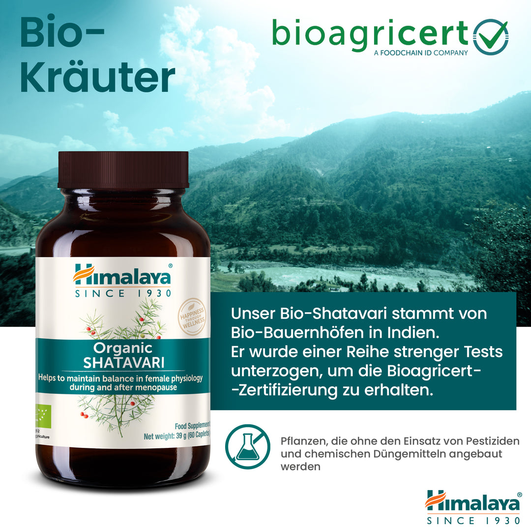 Himalaya Organic Shatavari 60 Tabletten