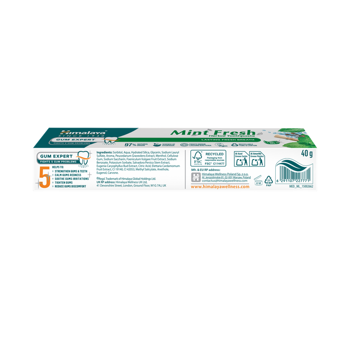 Himalaya Gum Expert – Mint Fresh Zahnpasta - Reisepackung 40g