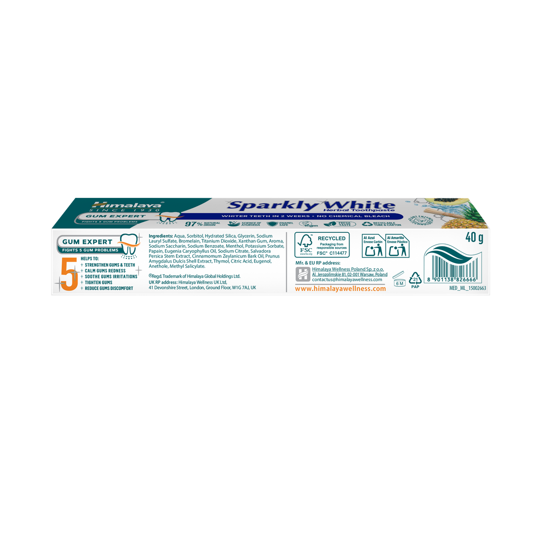 Himalaya Gum Expert – Sparkly White Zahnpasta - Reisepackung 40g