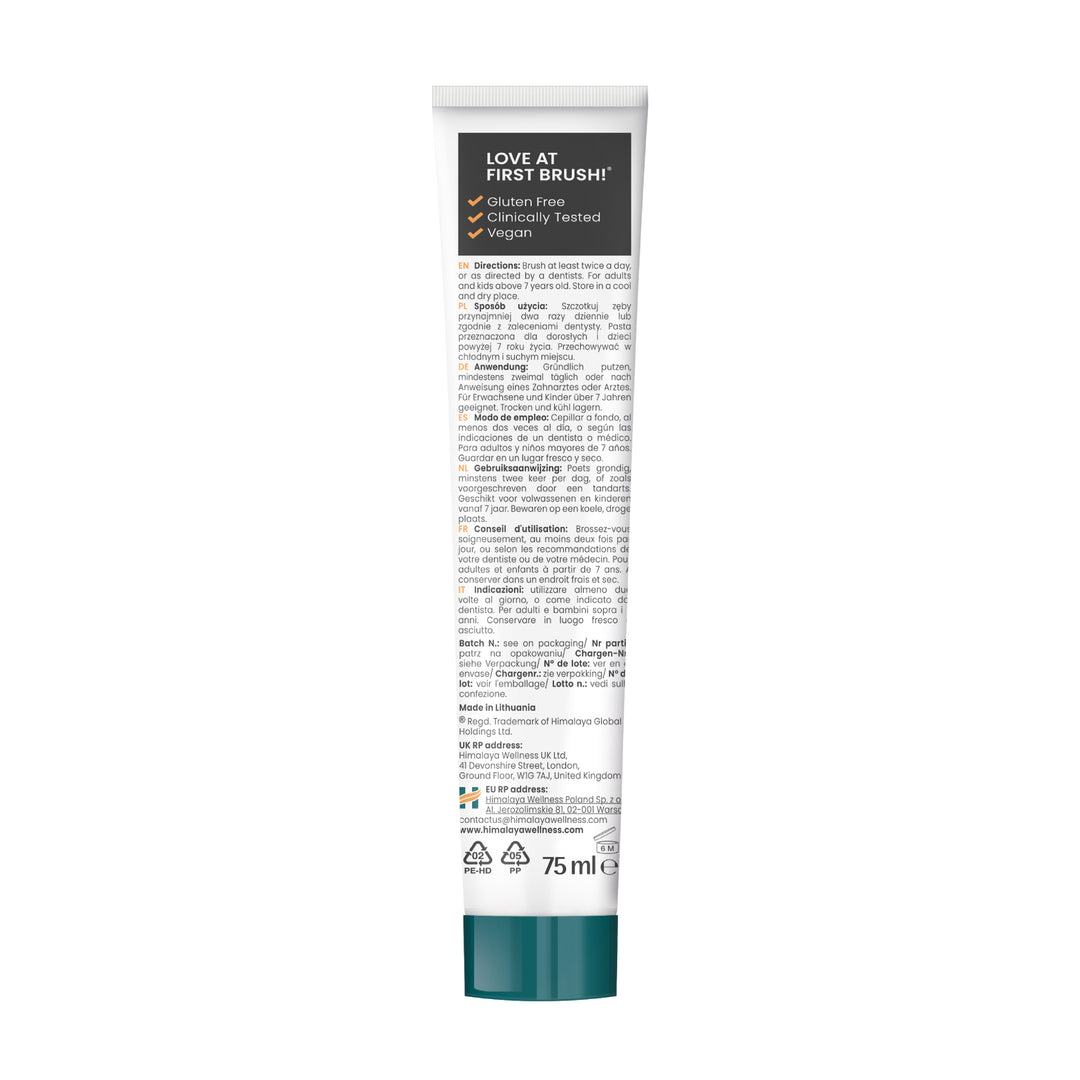 Himalaya Botanique Whitening Antiplaque Zahnpasta Holzkohle + Schwarzkümmelöl 75 ml