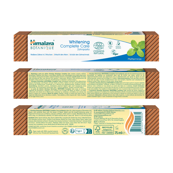 Himalaya Botanique Whitening Complete Care Zahnpasta – Pfefferminz 75 ml