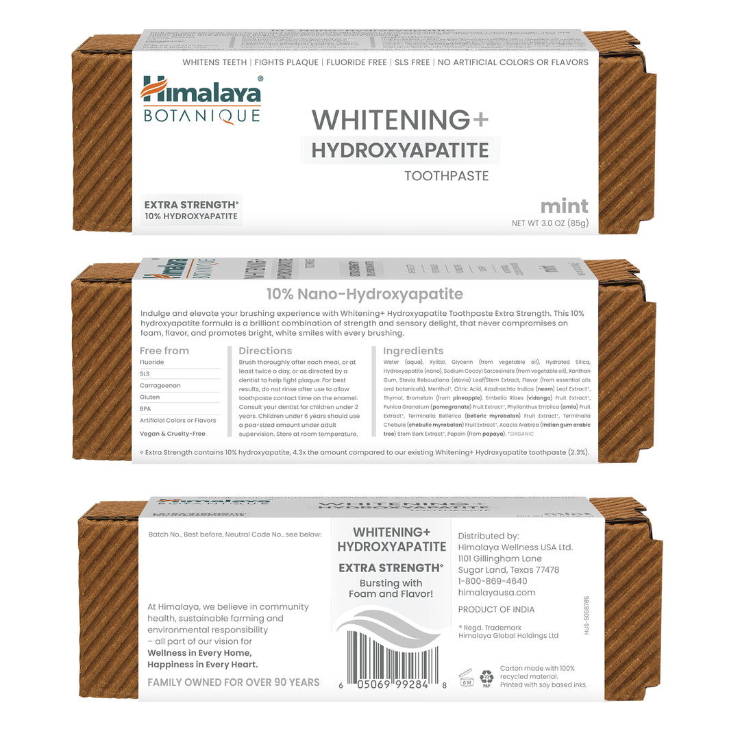 Himalaya Botanique Whitening+ Hydroxyapatite Zahnpasta - Extra Strength Mint 85g