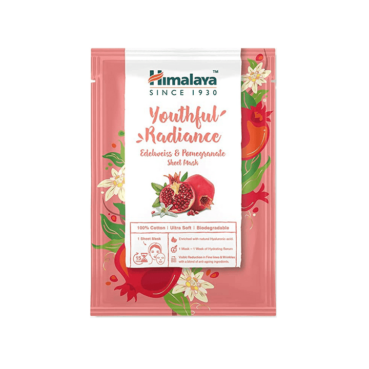 🎁 Himalaya Youthful Radiance Edelweiß & Granatapfel Sheet Mask - 30ml (100% off)
