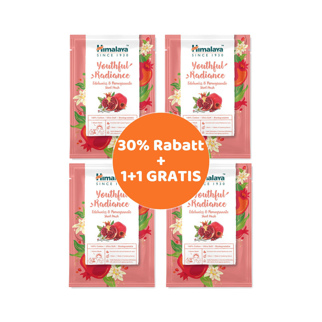 Himalaya Youthful Radiance Edelweiß & Granatapfel Sheet Mask - 30ml