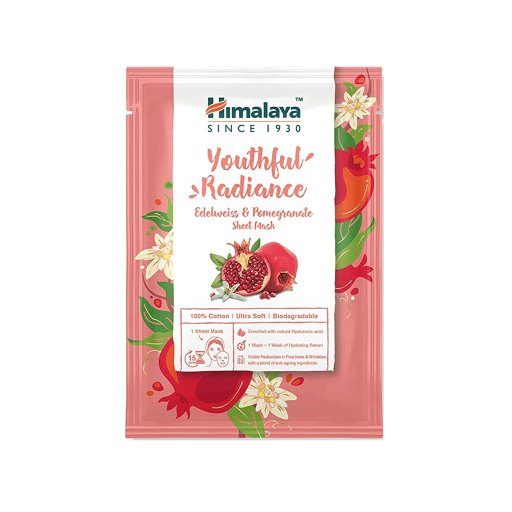 Himalaya Youthful Radiance Edelweiß & Granatapfel Sheet Mask - 30ml